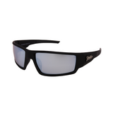 A pair of Hokky brand sunglasses with black frames and grey mirrored lenses.