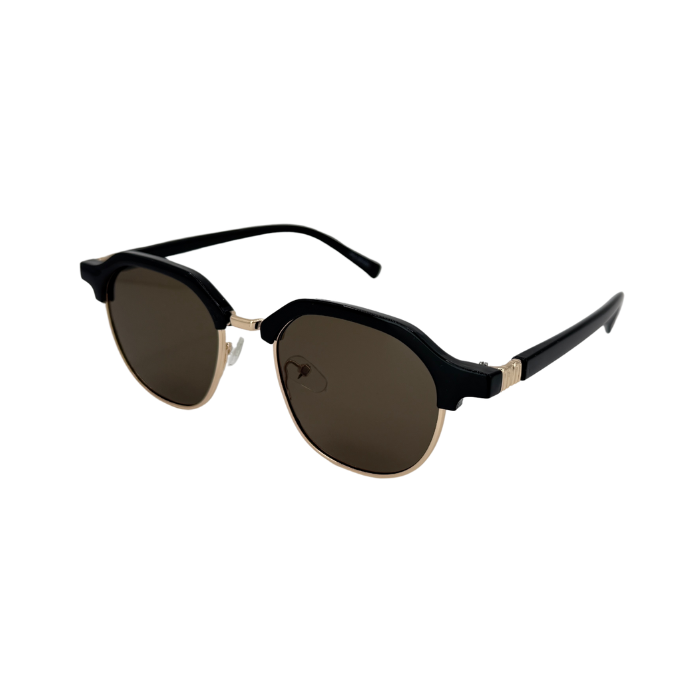 A pair of Hokky 'Bella' women's sunglasses with black frames and gold accents on the arms.