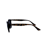 Side View of Hokky Classic unisex sunglasses with a patterned frame in brown and black color, featuring polarized lenses.