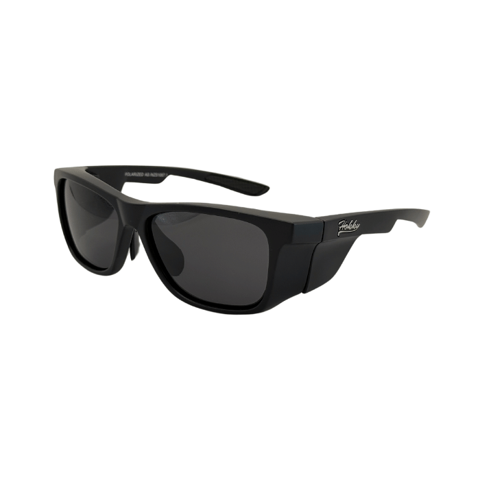 A pair of Carbon colour Hokky 'Horizon' sunglasses with polarised UV-protected lenses and an adjustable bridge.