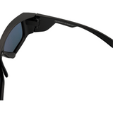 Hinges of Black colour Hokky 'Horizon' sunglasses with polarised UV-protected Blue lenses and an adjustable bridge.