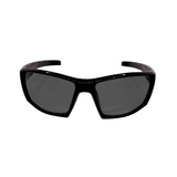 A pair of Hokky Sinclair sunglasses with a black frame and brown lenses.