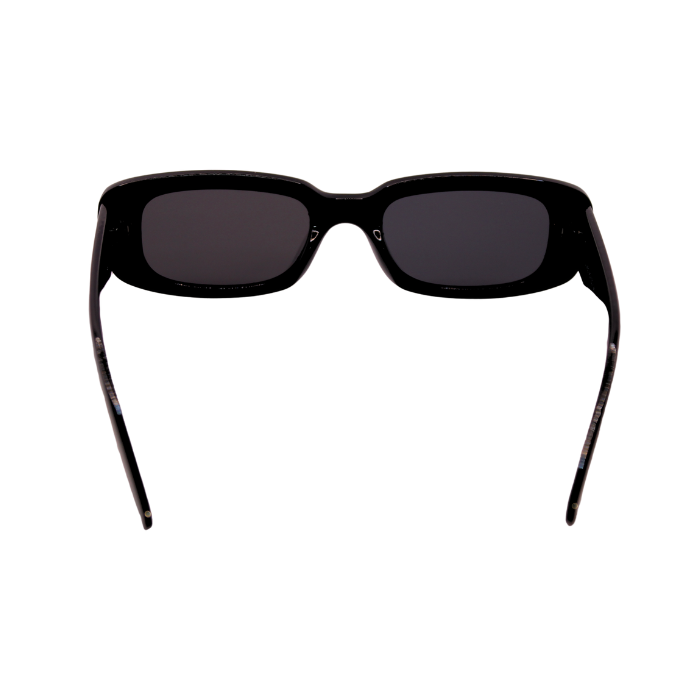 Back Vew of Velvet Hokky Soleil sunglasses with rectangular frames and polarized lenses.