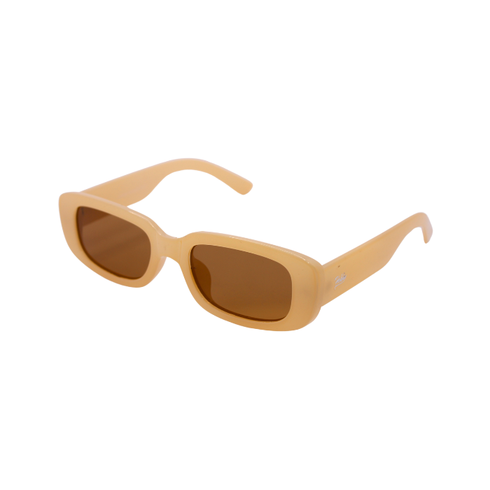 A pair of Caramel Hokky Soleil sunglasses with rectangular frames and polarized lenses.