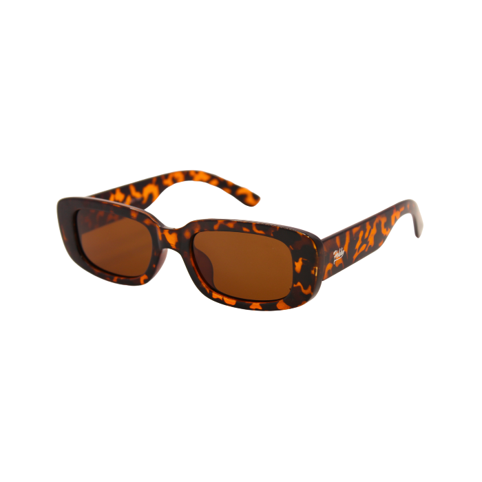 A pair of orange and black Hokky Soleil sunglasses with rectangular frames and lenses.