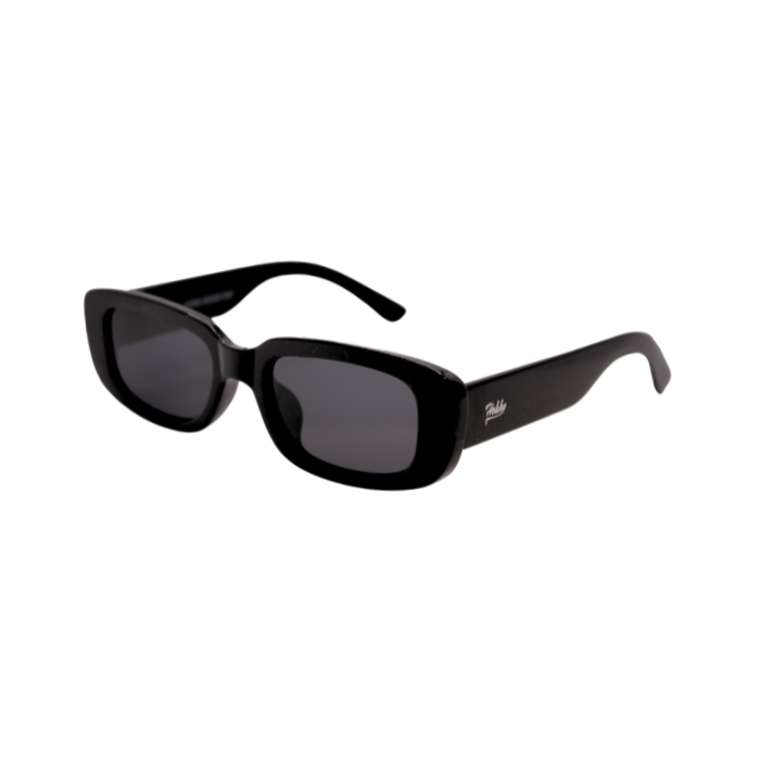 A pair of black Hokky Soleil sunglasses with rectangular frames and dark lenses.