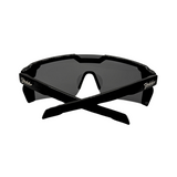 Back View of black Hokky Swift sunglasses with polarised lenses designed for boating.