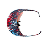 Top View of 'Tidal' 2 in 1 visor sunglasses with a multicolored Speckle frame and polarized lenses.