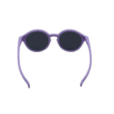 Purple sunglasses on a white background