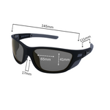 Dimension of Hokky Velocity Black colour sunglasses with grey lenses.
