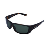 A pair of 'Ventura' sport sunglasses with a tortoiseshell pattern frame and grey uv protected polarized lenses.