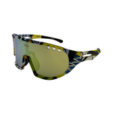 Sunglasses with colourful, patterned arms. Best for skating.