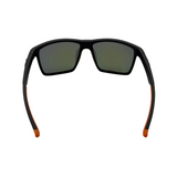 Black sports sunglasses back view.