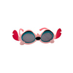 Sunglasses with crab design on a white background