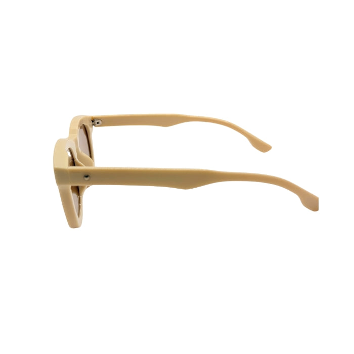 Beige sunglasses on a white background