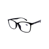 Black eyeglasses on a white background