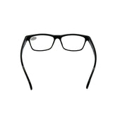 Black eyeglasses on a white background