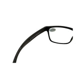 Black eyeglasses on a white background