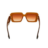 Brown sunglasses with a white background