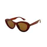 Brown sunglasses with a white background
