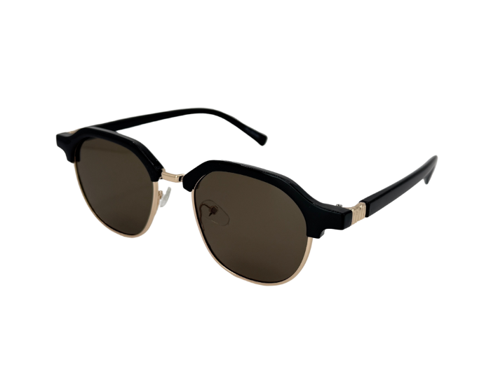 A pair of Hokky 'Bella' women's sunglasses with black frames and gold accents on the arms.