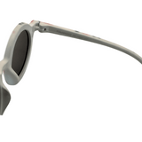 Hinges of Children's round sunglasses with floral pattern on the frame, featuring polarized lenses.