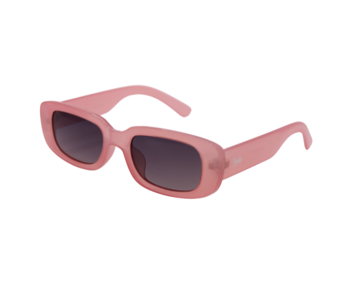 A pair of rose Hokky Soleil sunglasses with rectangular frames and polarized lenses.