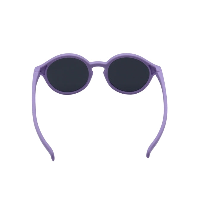 Purple sunglasses on a white background