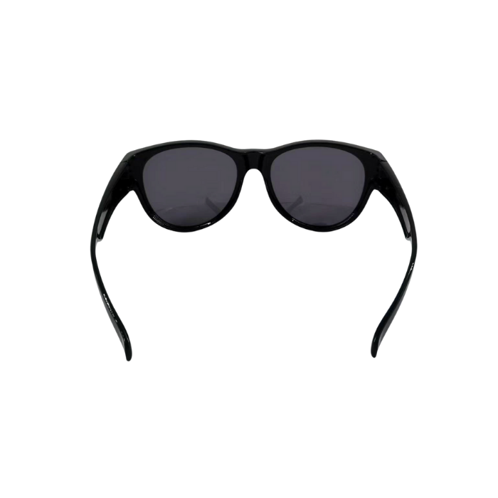Black sunglasses on a white background