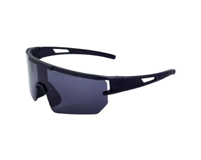 Black sunglasses with a white background
