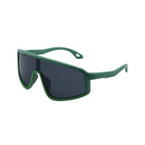 Green sunglasses on a white background
