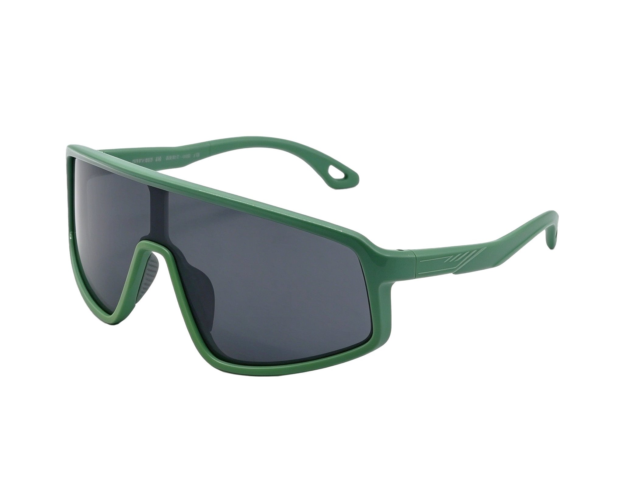 Green sunglasses on a white background
