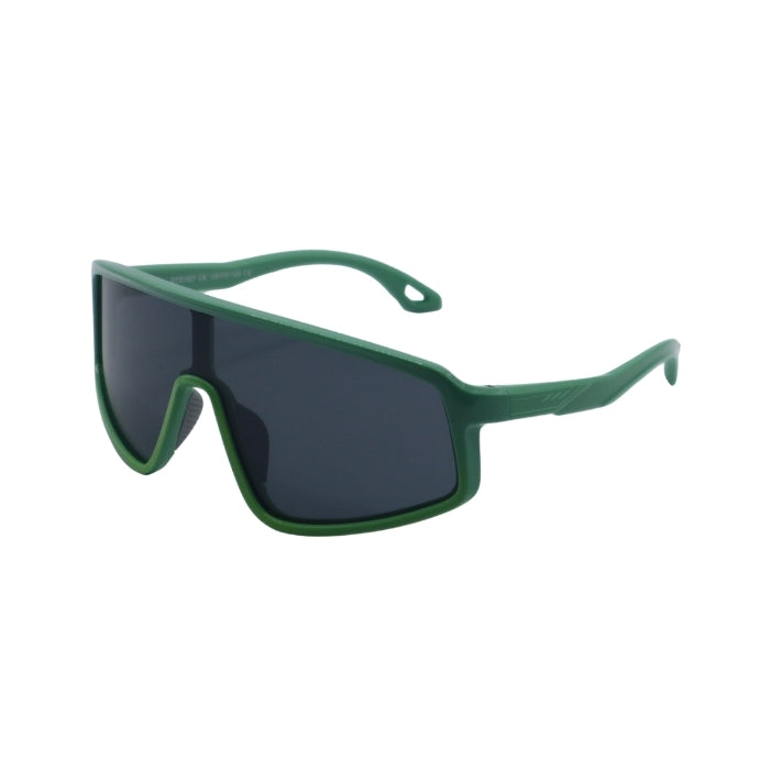 Green sunglasses on a white background