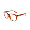 Brown eyeglasses on a white background