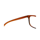 Brown eyeglasses on a white background