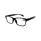 Black eyeglasses with a +3.50 label on a white background