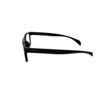 Black eyeglasses on a white background