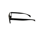 Black eyeglasses on a white background