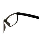Black eyeglasses on a white background