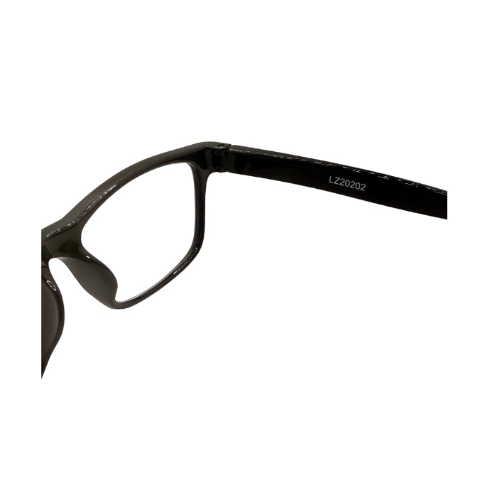 Black eyeglasses on a white background