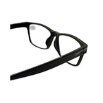 Black eyeglasses on a white background