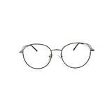 Round eyeglasses with thin frame on a white background
