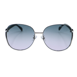 Sunglasses with gradient lenses on a white background