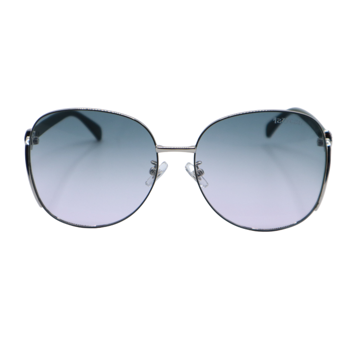 Sunglasses with gradient lenses on a white background