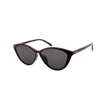 Sunglasses with a metallic frame on a white background