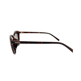 Sunglasses with tortoiseshell frame on a white background