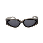 Sunglasses with a cat-eye design on a white background