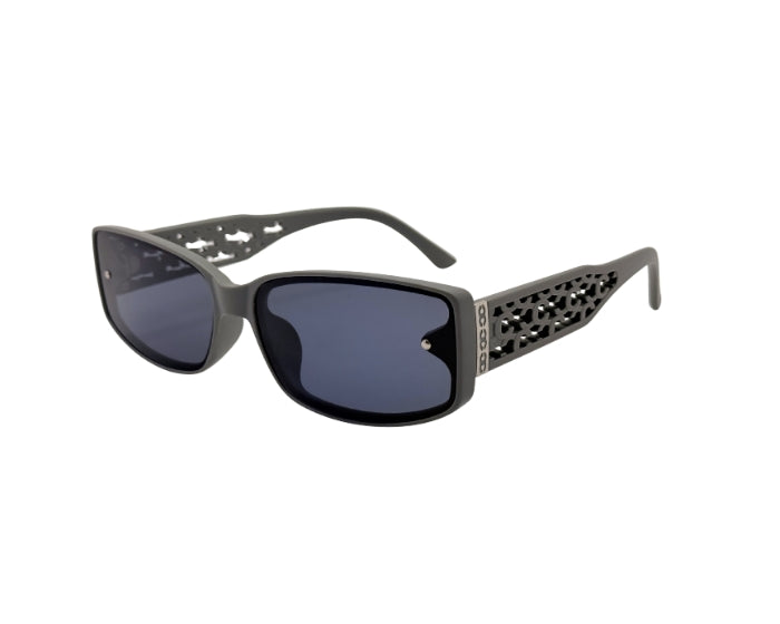 Sunglasses with decorative frame on a white background