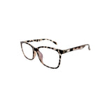 Tortoiseshell eyeglasses on a white background