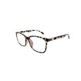 Tortoiseshell eyeglasses on a white background